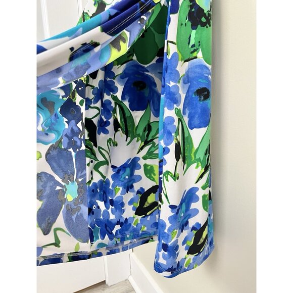 Lauren Ralph Lauren Women's Faux Wrap Dress Sz 10‎ Floral Colorful - Picture 10 of 12